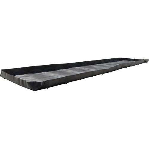 Frac Tank Berm, 3740 US gal. Capacity, 50' W x 10' L x 12" H, L-Bracket FMT Sales Ltd