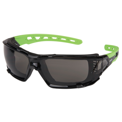 Lunettes de s&eacute;curit&eacute; s&eacute;rie Z2500 avec joint en mousse, Lentille Grise/fum&eacute;e, Anti-&eacute;gratignures, ANSI Z87+/R&eacute;pond ou surpasse la norme CSA Z94.3 FMT Sales Ltd