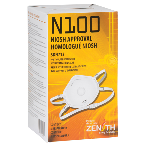 Respirateur contre les particules, N100, Certifi&eacute; NIOSH, Moyen/grand FMT Sales Ltd