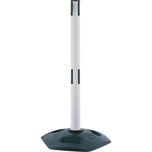 Poteau receveur robuste &agrave; ligne double, Hauteur de 38", Blanc FMT Sales Ltd