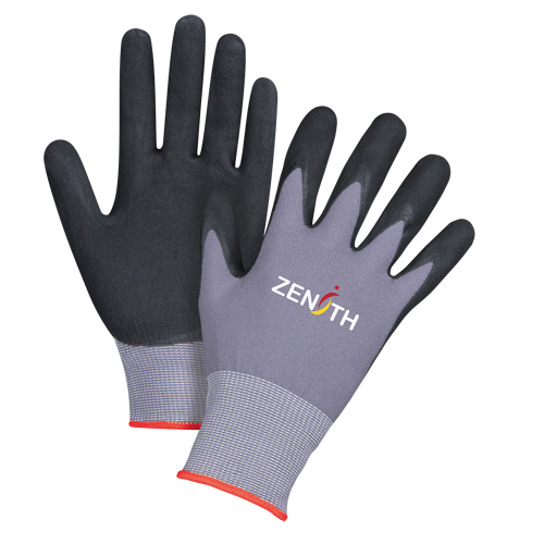 Gants ZX-1 de premi&egrave;re qualit&eacute; compatibles avec les &eacute;crans tactiles, 6/T-petit, R&ecirc;vetement Mousse de nitrile, Calibre 15, Enveloppe en Nylon FMT Sales Ltd
