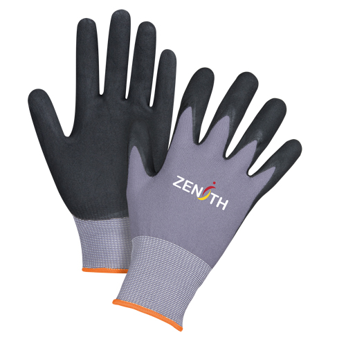 Gants ZX-1 de premi&egrave;re qualit&eacute; compatibles avec les &eacute;crans tactiles, 7/Petit, R&ecirc;vetement Nitrile/Mousse de nitrile, Calibre 15, Enveloppe en Nylon FMT Sales Ltd