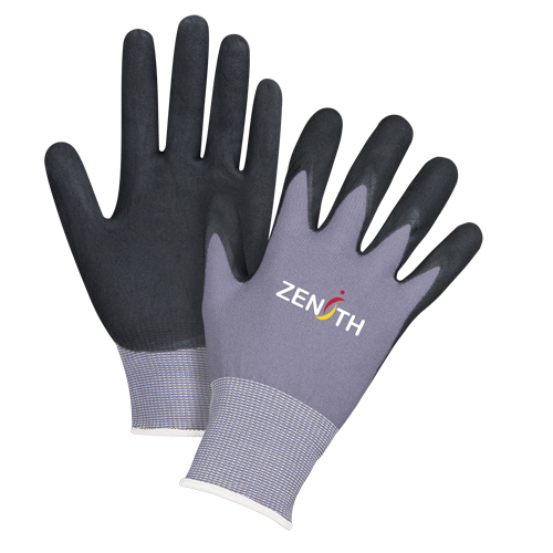 Gants ZX-1 de premi&egrave;re qualit&eacute; compatibles avec les &eacute;crans tactiles, 8/Moyen, R&ecirc;vetement Nitrile/Mousse de nitrile, Calibre 15, Enveloppe en Nylon FMT Sales Ltd