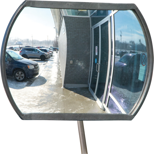 Roundtangular Convex Mirror with Telescopic Arm, 12" H x 18" W, Indoor/Outdoor FMT Sales Ltd