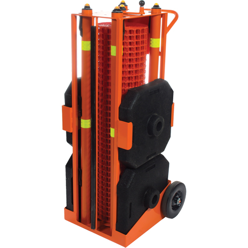 Portable Safety Zone, 100' L, Steel, Orange FMT Sales Ltd