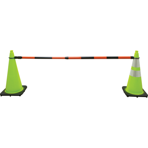 Retractable Cone Bar, 7' 5" Extended Length, Black/Orange FMT Sales Ltd
