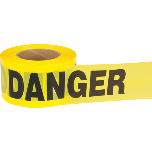 "Danger" Barricade Tape, Bilingual, 3" W x 1000' L, 2.5 mils, Black on Yellow FMT Sales Ltd