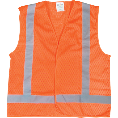 Traffic Safety Vest, High Visibility Orange, Medium, Polyester FMT Sales Ltd