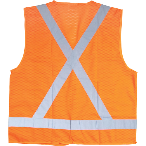Traffic Safety Vest, High Visibility Orange, Medium, Polyester FMT Sales Ltd