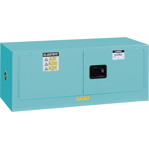 Sure-Grip&reg; EX Piggyback Corrosives/Acid Steel Safety Cabinet, 12 gal., 2 Door, 43" W x 18" H x 18" D FMT Sales Ltd