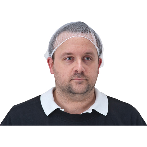 Hair Nets, Nylon, 18", White FMT Sales Ltd