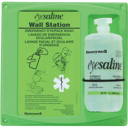 Support mural pour solution saline de douche oculaire, Simple FMT Sales Ltd