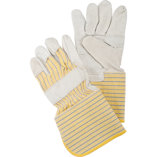Gants d'ajusteur &agrave; paume renforc&eacute;e, Grand, Paume en Cuir fleur de vache, Doublure en Coton FMT Sales Ltd