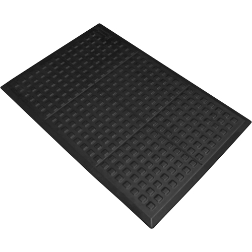 Tapis antifatigue Connect No 502 Rejuvenator pour poste de travail simple, Polyur&eacute;thane, 3' la c, 5' lo, 5/8" &eacute;paisseur, Noir FMT Sales Ltd