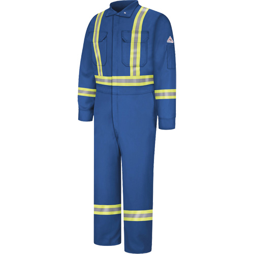 Flame-Resistant Premium Coveralls with Reflective Trim, Size 38, Royal Blue, 12.2 cal/cm² FMT Sales Ltd