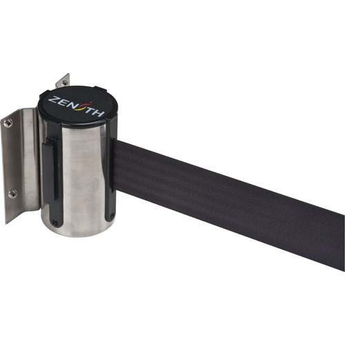 Barri&egrave;re &agrave; fixation murale, Acier, Fixation par vis, 12', Ruban Noir FMT Sales Ltd