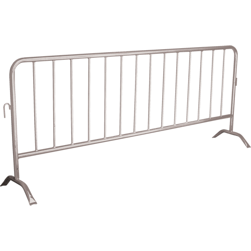 Portable Barrier, Interlocking, 102" L x 40" H, Silver FMT Sales Ltd