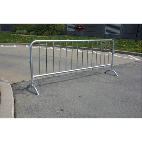 Portable Barrier, Interlocking, 102" L x 40" H, Silver FMT Sales Ltd