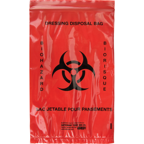 Hazardous Waste Bags, Infectious Waste, 9" L x 6" W FMT Sales Ltd