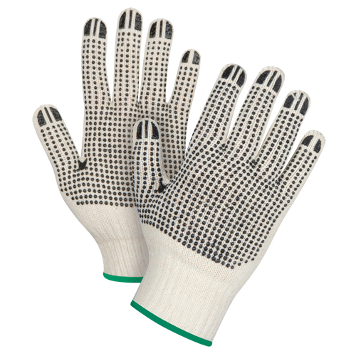 Heavyweight Double-Sided Dotted String Knit Gloves, Poly/Cotton, Double Sided, 7 Gauge, Medium FMT Sales Ltd