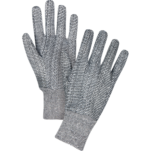 Jersey Gloves, Large, Salt & Pepper, Unlined, Knit Wrist FMT Sales Ltd