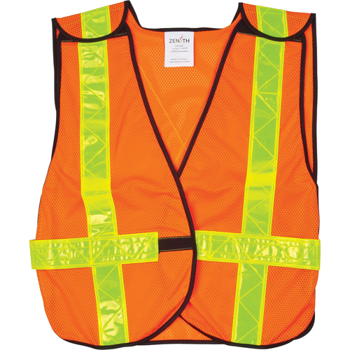 Standard-Duty Safety Vest, High Visibility Orange, Medium, Polyester FMT Sales Ltd