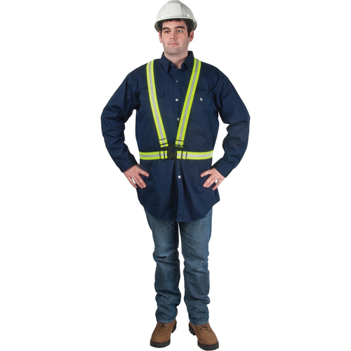 Standard-Duty Safety Harness, High Visibility Lime-Yellow, Silver Reflective Colour, Medium FMT Sales Ltd