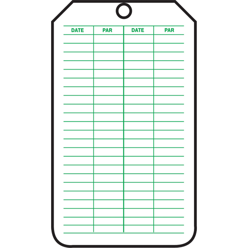 &eacute;tiquettes de s&eacute;curit&eacute; d'inspection et de contr&ocirc;le de l'&eacute;tat de l'&eacute;quipement, Plastique, 3-1/8" la x 5-7/8" h, Français FMT Sales Ltd