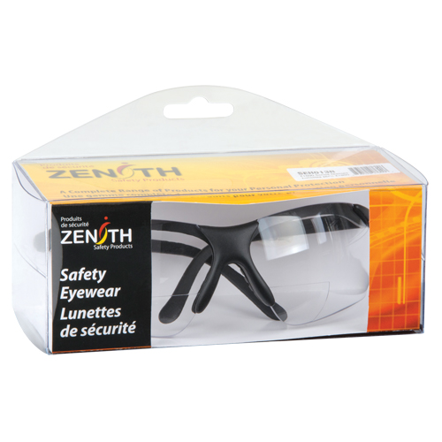 Lunettes de s&eacute;curit&eacute; s&eacute;rie Z1800 avec verres de lecture, Anti-&eacute;gratignures, Transparent, Dioptrie 1,0 FMT Sales Ltd