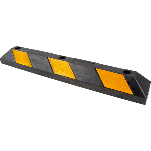Parking Curb, Rubber, 3' L, Black/Yellow FMT Sales Ltd