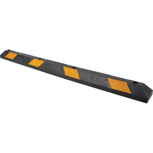 Parking Curb, Rubber, 6' L, Black/Yellow FMT Sales Ltd
