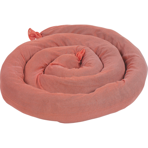 Remblais tubulaires absorbants, Mati&egrave;res dangereuses, Absorption 50 gal., 3" la x 8' lo, Pqt de 15 FMT Sales Ltd