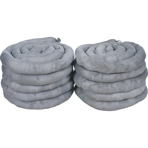 Remblais tubulaires absorbants, Universel, Absorption 40 gal., 3" la x 10' lo, Pqt de 10 FMT Sales Ltd