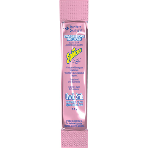 Sqwincher&reg; Boisson de r&eacute;hydratation ZERO Qwik Stik, Emballage-portion, Limonade aux fraises FMT Sales Ltd