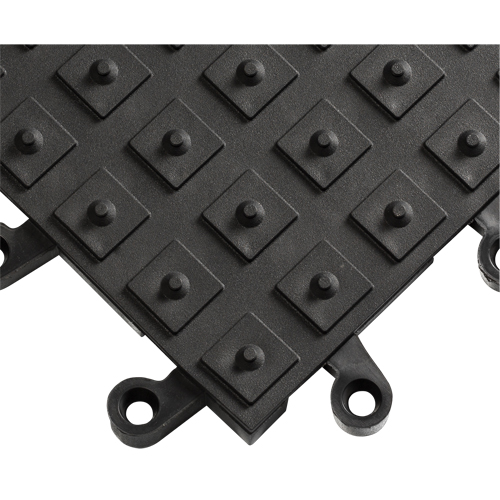 Tapis ErgoDeck avec crampons antid&eacute;rapants int&eacute;gr&eacute;s No 552, PVC, 1-1/2' la c, 1-1/2' lo, 7/8" &eacute;paisseur, Noir FMT Sales Ltd
