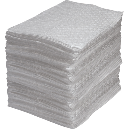 Industrial-Grade Fine Fibre Sorbent Pads, Oil Only, 15" x 17", 40 gal. Absorbancy FMT Sales Ltd