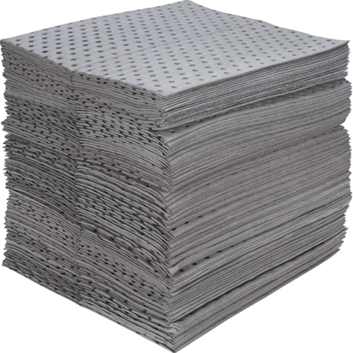 Industrial-Grade Fine Fibre Sorbent Pads, Universal, 15" x 17", 40 gal. Absorbancy FMT Sales Ltd