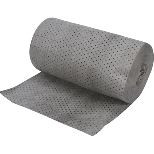 Industrial-Grade Fine Fibre Sorbent Rolls, Heavyweight, 150' L x 30" W, 70 gal. Absorbancy FMT Sales Ltd
