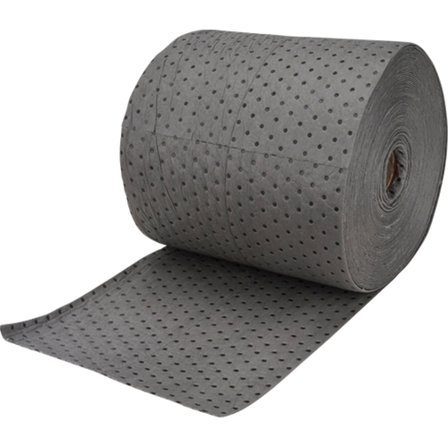 Rouleaux absorbants en fibres fines de calibre industriel, Poids moyen, 150' lo x 15" la, Absorption 25 gal. FMT Sales Ltd