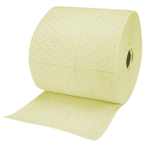 Rouleaux absorbants en fibres fines de calibre industriel, Poids moyen, 150' lo x 15" la, Absorption 25 gal. FMT Sales Ltd