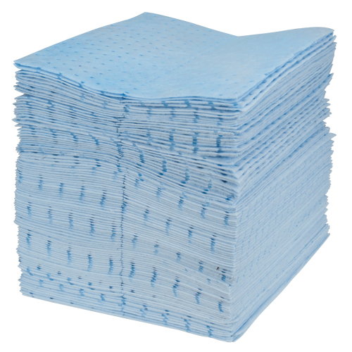 Premium Blue Bonded Sorbent Pads, Oil Only, 15" x 18", 30 gal. Absorbancy FMT Sales Ltd