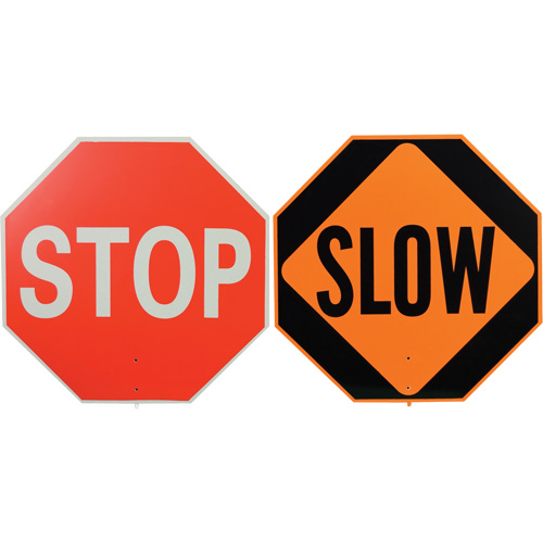 Double-Sided "Stop/Slow" Traffic Control Sign FMT Sales Ltd