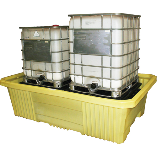 Double IBC 4000i With Drain, 750 US gal. Spill Capacity, 113" x 71" x 32" FMT Sales Ltd