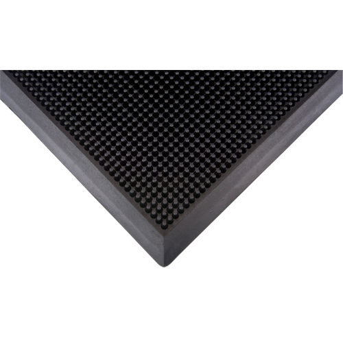 Outdoor Entrance Matting, Rubber, Scraper Type, Textured Pattern, 2' x 2-2/3', Black FMT Sales Ltd