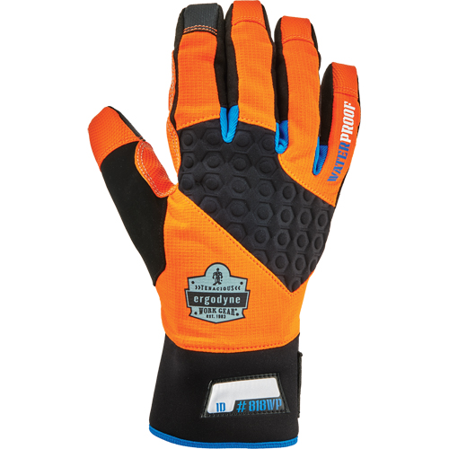 Gants utilitaires thermiques haute visibilit&eacute; performants et &eacute;tanches ProFlex 818WP, Paume Polyur&eacute;thane, Taille Petit FMT Sales Ltd