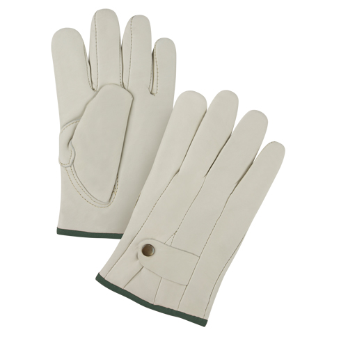 Premium Ropers Gloves, Medium, Grain Cowhide Palm FMT Sales Ltd