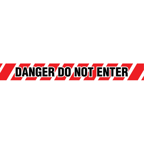 Barricade Tape, English, 3" W x 1000' L, 2 mils, Black on Red FMT Sales Ltd