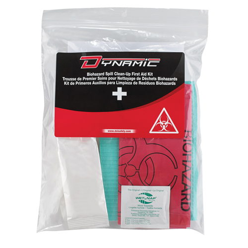 Trousse de premiers soins pour nettoyage de biorisques Dynamic, Dispositif m&eacute;dical Classe 1, Sac en plastique refermable FMT Sales Ltd