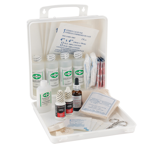 Trousse de premiers soins des brûlures pour soudeurs Dynamic, Dispositif m&eacute;dical Classe 1, Boîte en plastique FMT Sales Ltd