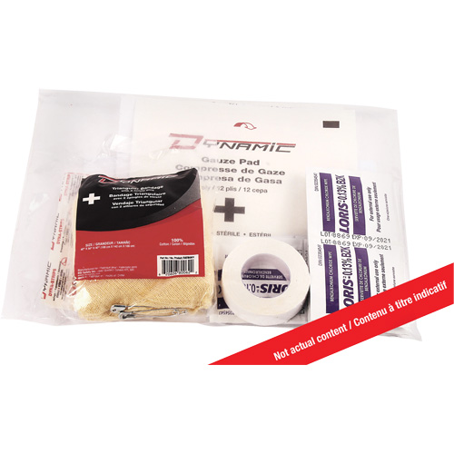 Trousse de premiers soins pour radeau de sauvetage Dynamic, Dispositif m&eacute;dical Classe 1, Sac en nylon FMT Sales Ltd